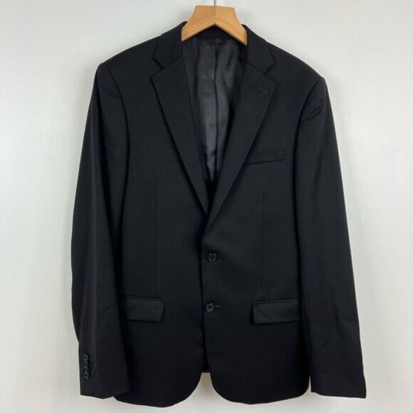 Ellie Tahari Men’s 41L Black Classic Fit Suit Jacket 2 Button Work Chic Formal - Picture 1 of 14